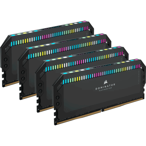 Модуль пам’яті Corsair Dominator Platinum RGB black 64GB (4x16) DDR5 6200 MHz (CMT64GX5M4B6200C32)