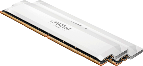 Модуль пам’яті Crucial Pro OC White 32GB (2x16) DDR5 6400 MHz (CP2K16G64C38U5W)