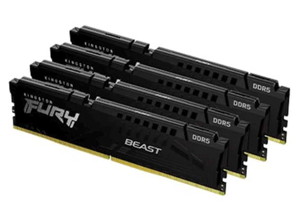 Модуль пам’яті Kingston Fury Beast 128GB (4x32) DDR5 5600 MHz (KF556C40BBK4-128)