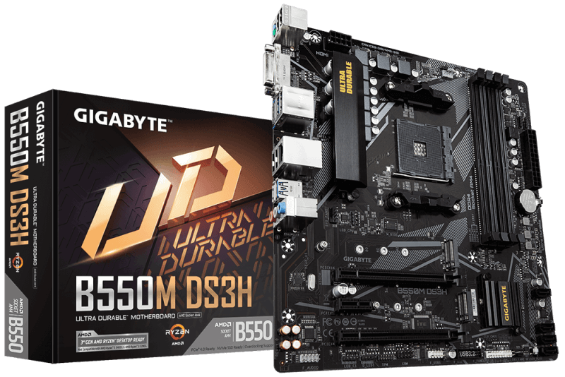 Материнська плата Gigabyte B550M DS3H