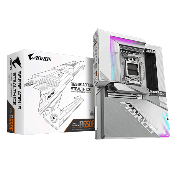 Материнська плата Gigabyte B650E AORUS STEALTH ICE