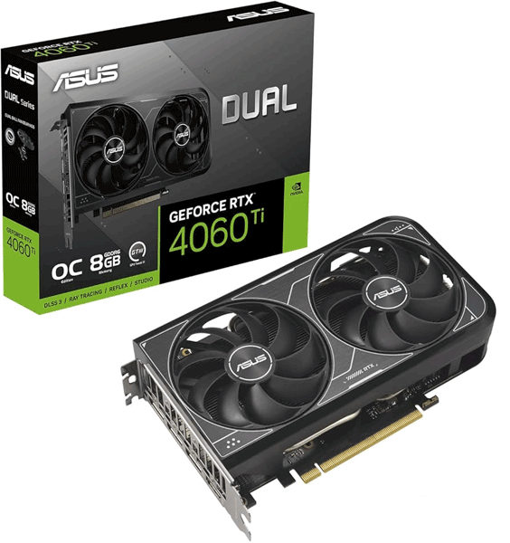 Відеокарта ASUS Dual GeForce RTX 4060 Ti V2 OC Edition 8GB GDDR (DUAL-RTX4060TI-O8G-V2)