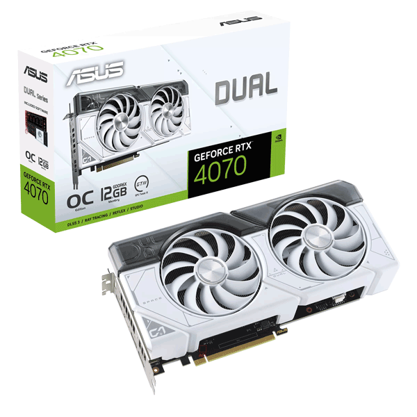 Відеокарта ASUS Dual GeForce RTX 4070 White OC Edition 12GB GDDR6X (DUAL-RTX4070-O12G-WHITE)