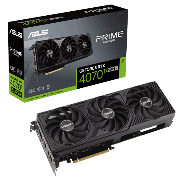 Відеокарта ASUS Prime GeForce RTX 4070 Ti SUPER OC Edition 16GB GDDR6X (PRIME-RTX4070TIS-O16G)