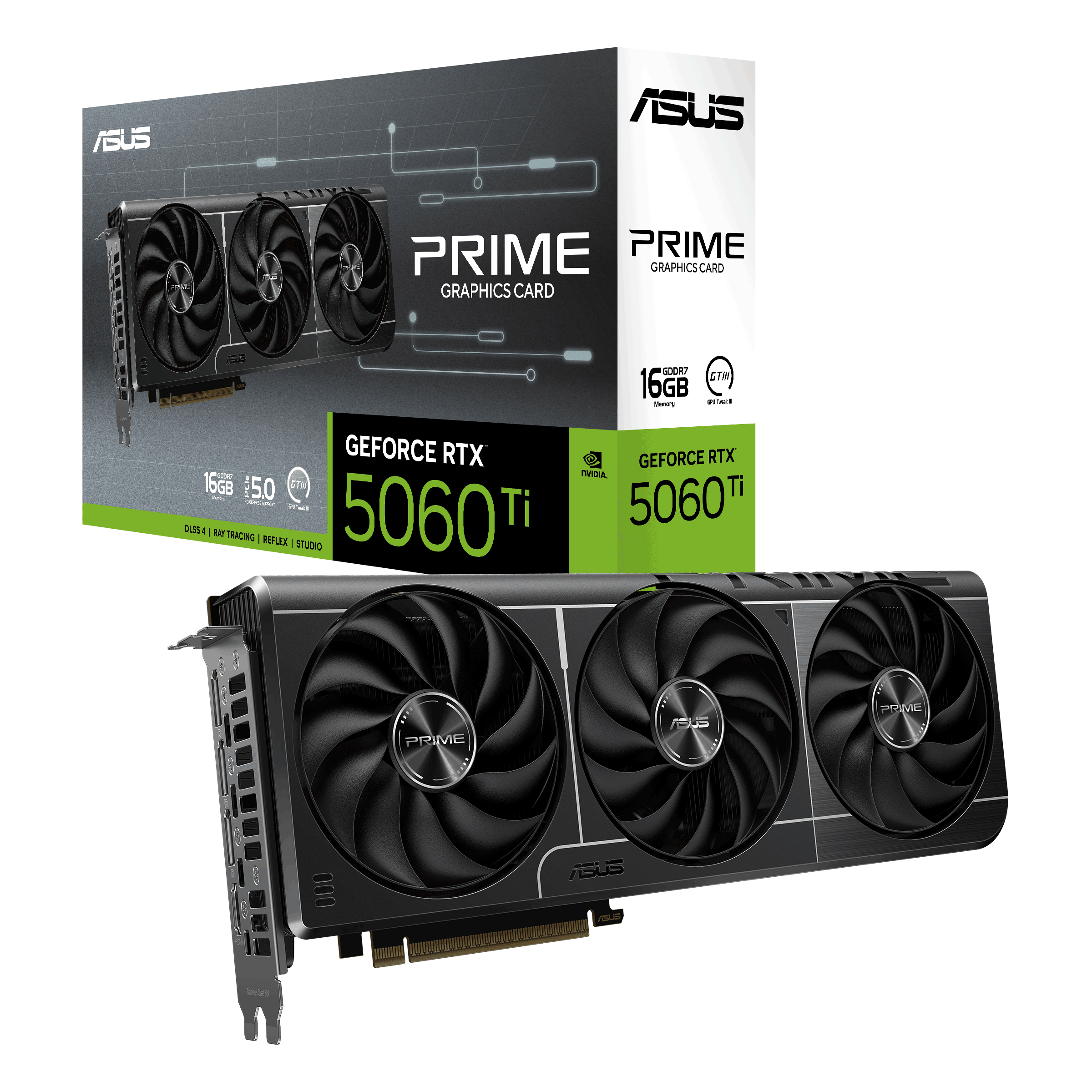 Відеокарта ASUS PRIME GeForce RTX 5060 Ti 16GB GDDR7 (PRIME-RTX5060TI-16G) Відеокарта ASUS PRIME GeForce RTX 5060 Ti 16GB GDDR7 (PRIME-RTX5060TI-16G)