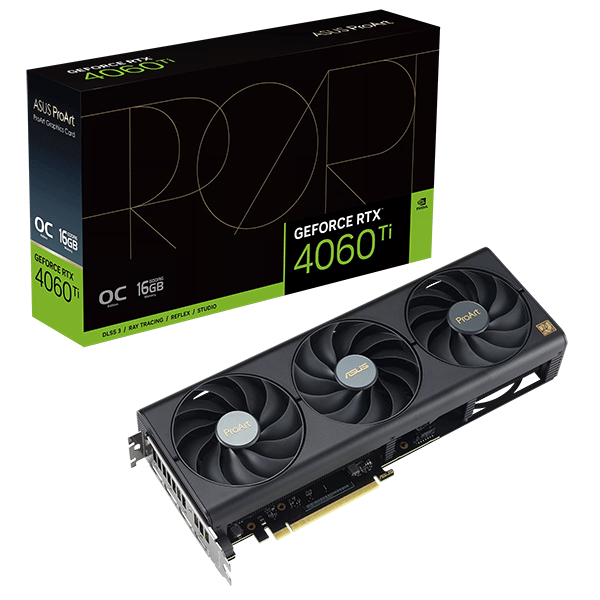 Відеокарта ASUS ProArt GeForce RTX 4060 Ti OC Edition 16GB GDDR (PROART-RTX4060TI-O16G)