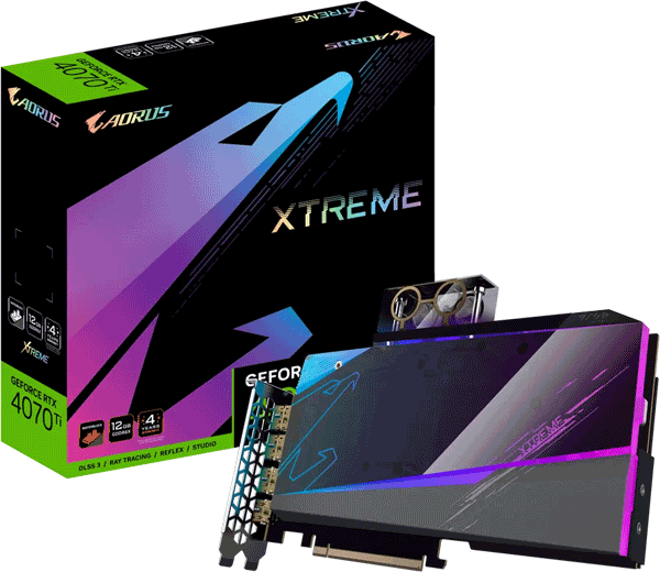 Відеокарта Gigabyte AORUS GeForce RTX 4070 Ti 12GB XTREME WATERFORCE WB (GV-N407TAORUSX WB-12GD)