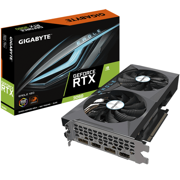 Відеокарта Gigabyte GeForce RTX 3060 EAGLE 12G rev.2.0 LHR (GV-N3060EAGLE-12GD)