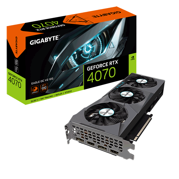 Відеокарта Gigabyte GeForce RTX 4070 EAGLE OC V2 12G (GV-N4070EAGLE OCV2-12GD)