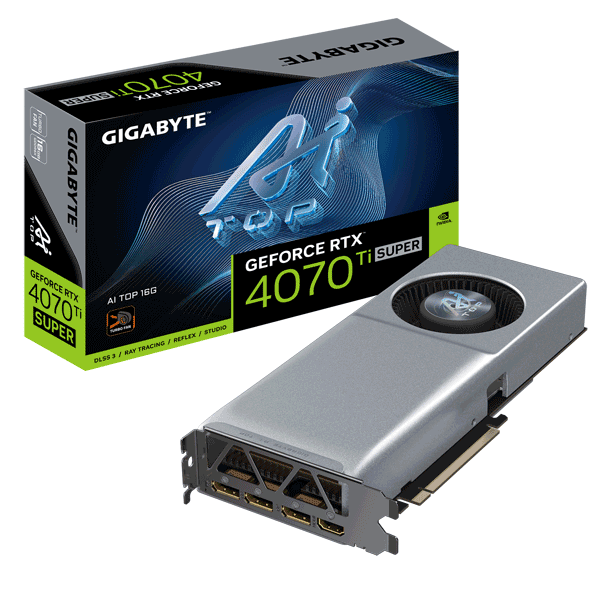 Відеокарта Gigabyte GeForce RTX 4070 Ti SUPER AI TOP 16G (GV-N407TSAI TOP-16GD)