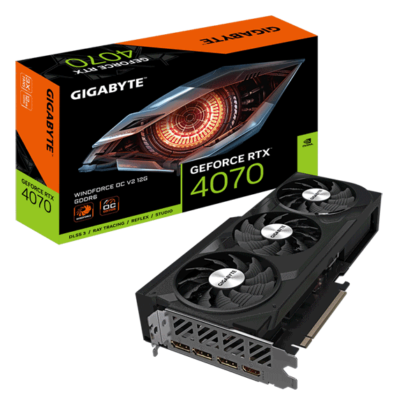 Відеокарта Gigabyte GeForce RTX 4070 WINDFORCE OC V2 12G (GV-N4070WF3OCV2-12GD)