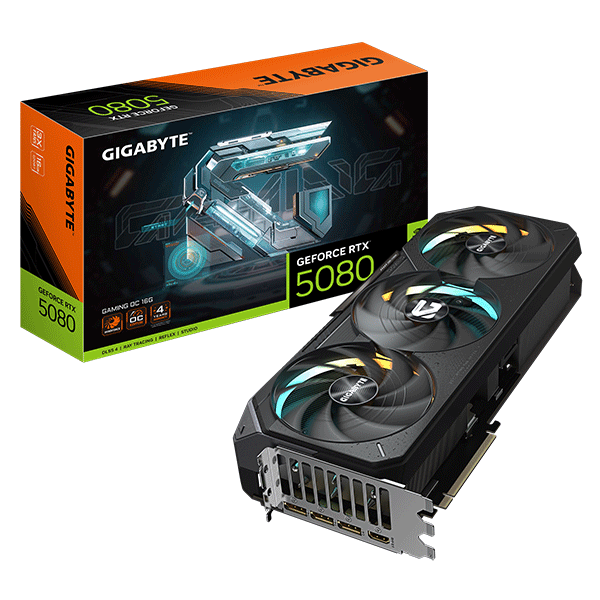 Відеокарта Gigabyte GeForce RTX 5080 GAMING OC 16G (GV-N5080GAMING OC-16GD)