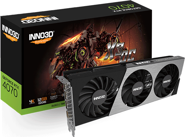 Відеокарта Inno3D GeForce RTX 4070 GDDR6 X3 OC (N40703-12D6X-179052L)