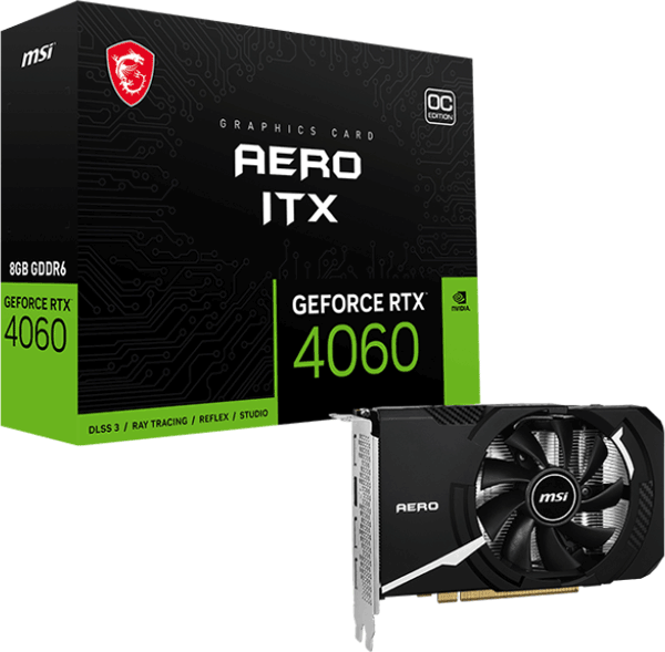 Відеокарта MSI GeForce RTX 4060 (RTX 4060 AERO ITX 8G OC)