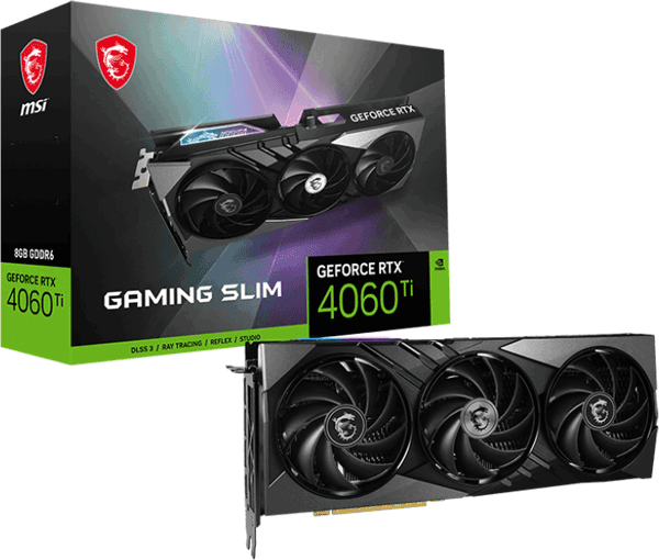 Відеокарта MSI GeForce RTX 4060 Ti (RTX 4060 Ti GAMING SLIM 8G)