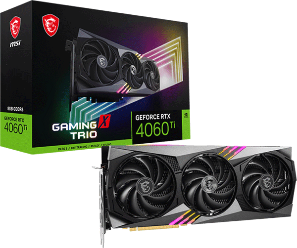 Відеокарта MSI GeForce RTX 4060 Ti (RTX 4060 Ti GAMING X TRIO 8G)