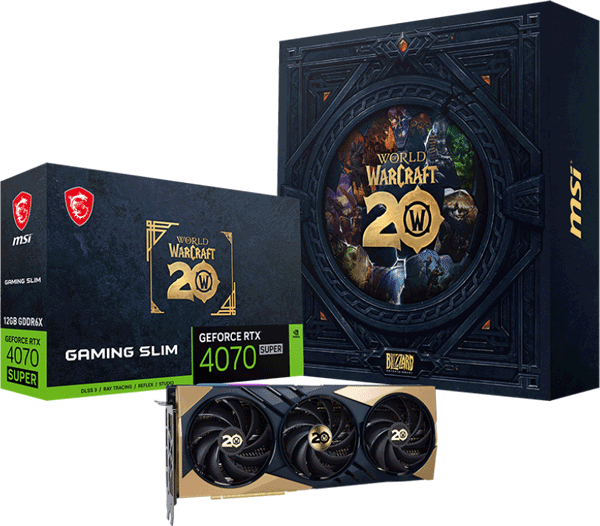 Відеокарта MSI GeForce RTX 4070 SUPER (RTX 4070 SUPER 12G GAMING SLIM World of Warcraft Edition)