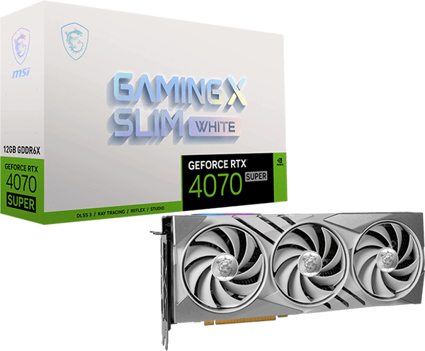 Відеокарта MSI GeForce RTX 4070 SUPER (RTX 4070 SUPER 12G GAMING X SLIM WHITE)