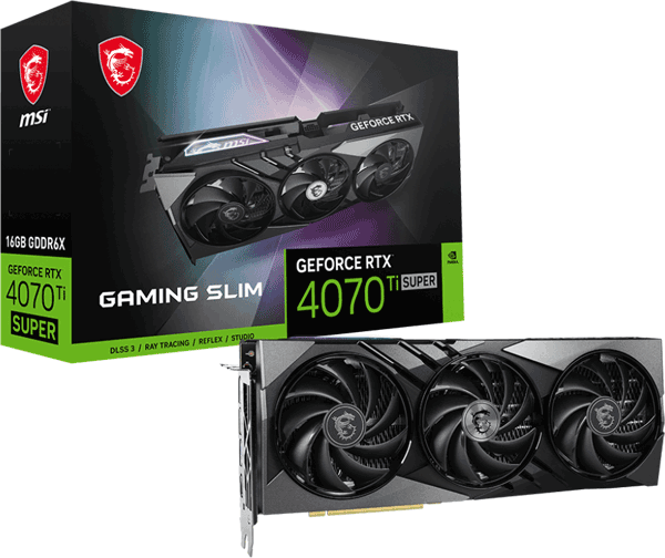 Відеокарта MSI GeForce RTX 4070 Ti SUPER (RTX 4070 Ti SUPER 16G GAMING SLIM)