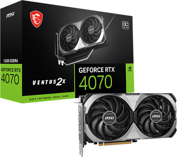 Відеокарта MSI GeForce RTX 4070 (RTX 4070 VENTUS 2X E1 12G OC)