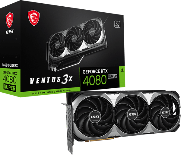 Відеокарта MSI GeForce RTX 4080 SUPER (RTX 4080 SUPER 16G VENTUS 3X)