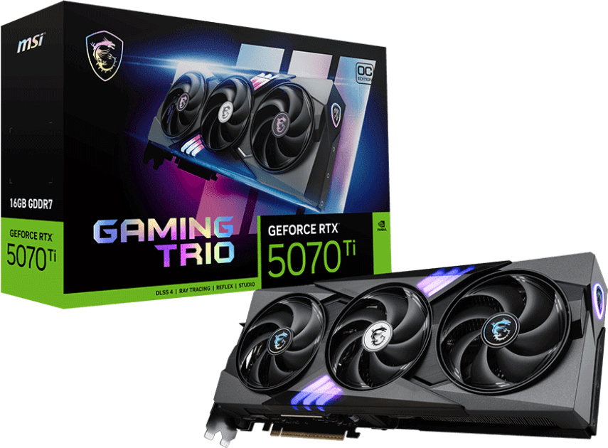 Відеокарта MSI GeForce RTX 5070 Ti (RTX 5070 Ti 16G GAMING TRIO OC PLUS)