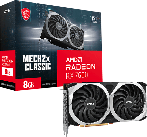 Відеокарта MSI Radeon RX 7600 (RX 7600 MECH 2X CLASSIC 8G OC)