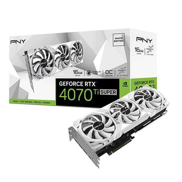 Відеокарта PNY GeForce RTX 4070 Ti  SUPER 16GB VERTO White Edition (VCG4070TS16TFWXPB1-O)