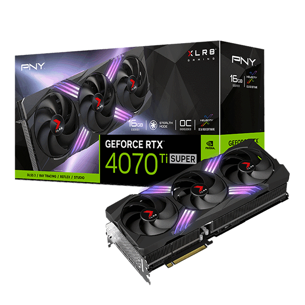 Відеокарта PNY GeForce RTX 4070 Ti  SUPER 16GB XLR8 Gaming VERTO EPIC-X RGB Overclocked (VCG4070TS16TFXXPB1-O)