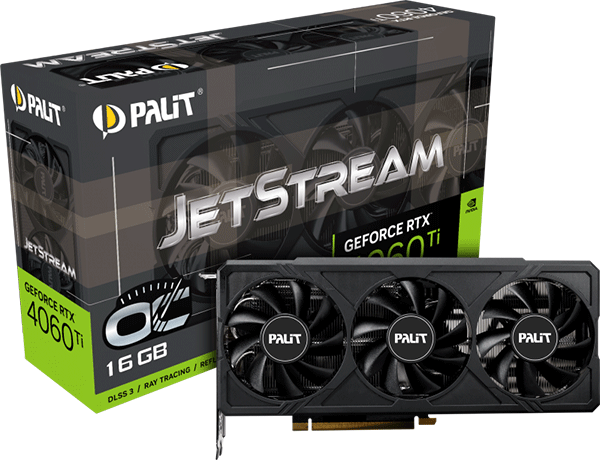 Відеокарта Palit GeForce RTX 4060 Ti JetStream OC 16GB (NE6406TU19T1-1061J)