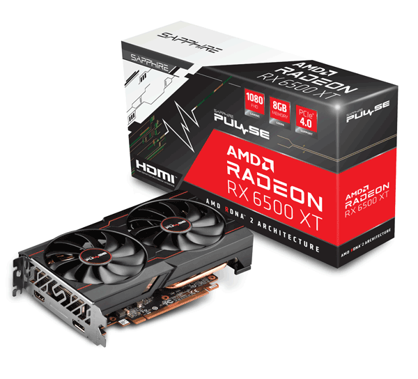 Відеокарта Sapphire PULSE Radeon RX 6500 XT 8GB (11314-08-20G)