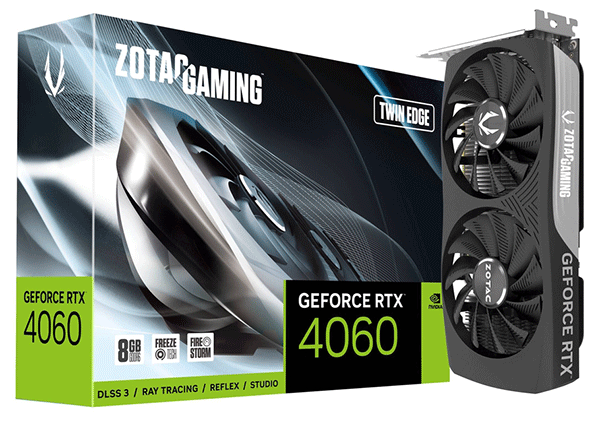 Відеокарта ZOTAC GeForce RTX 4060 8Gb Twin Edge (ZT-D40600E-10M)